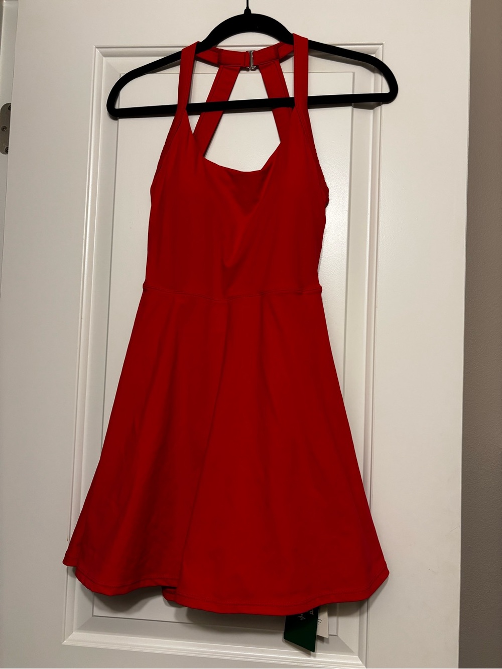 HALARA Red Halter Mini Dress
